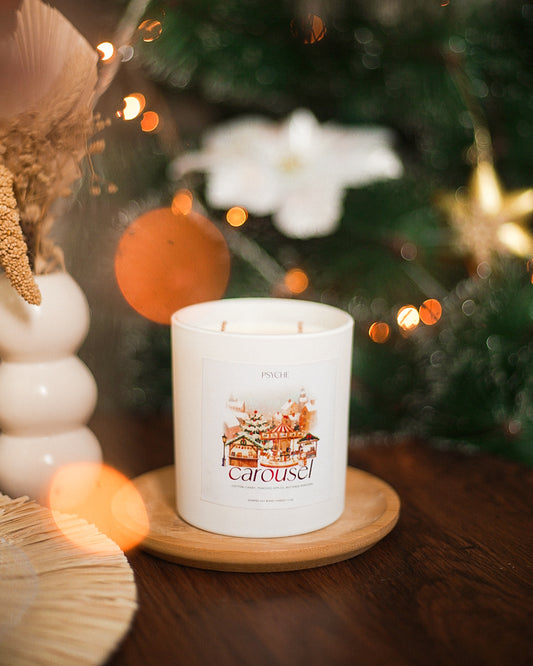 Carousel Christmas Candle