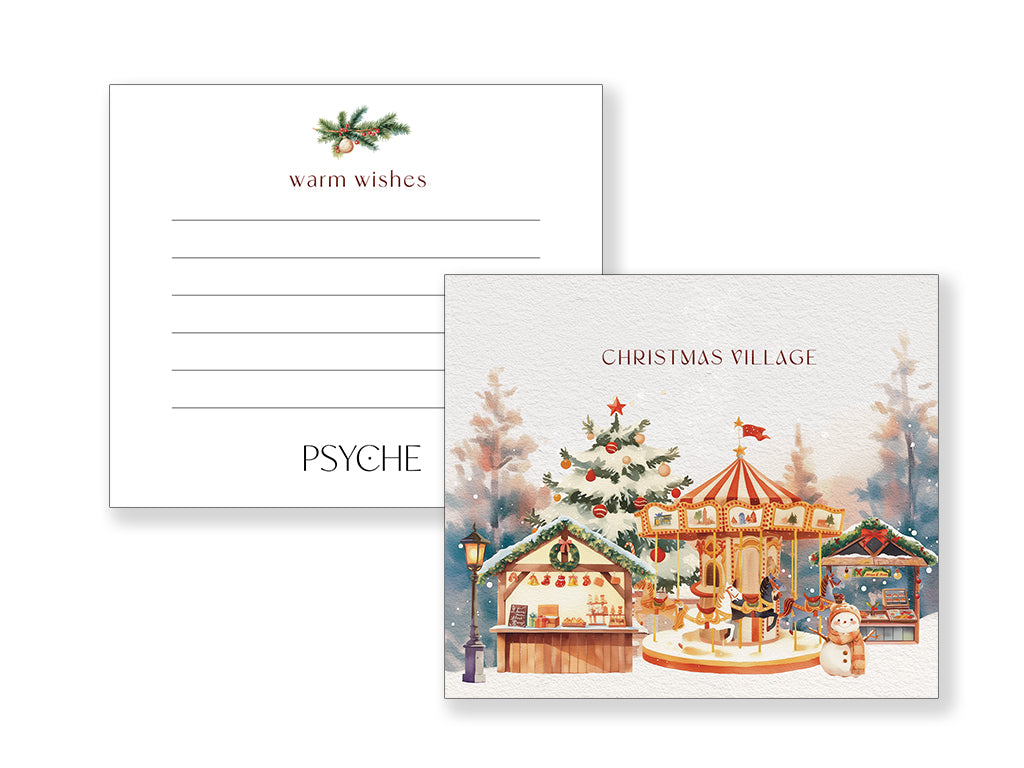 Christmas Village note card